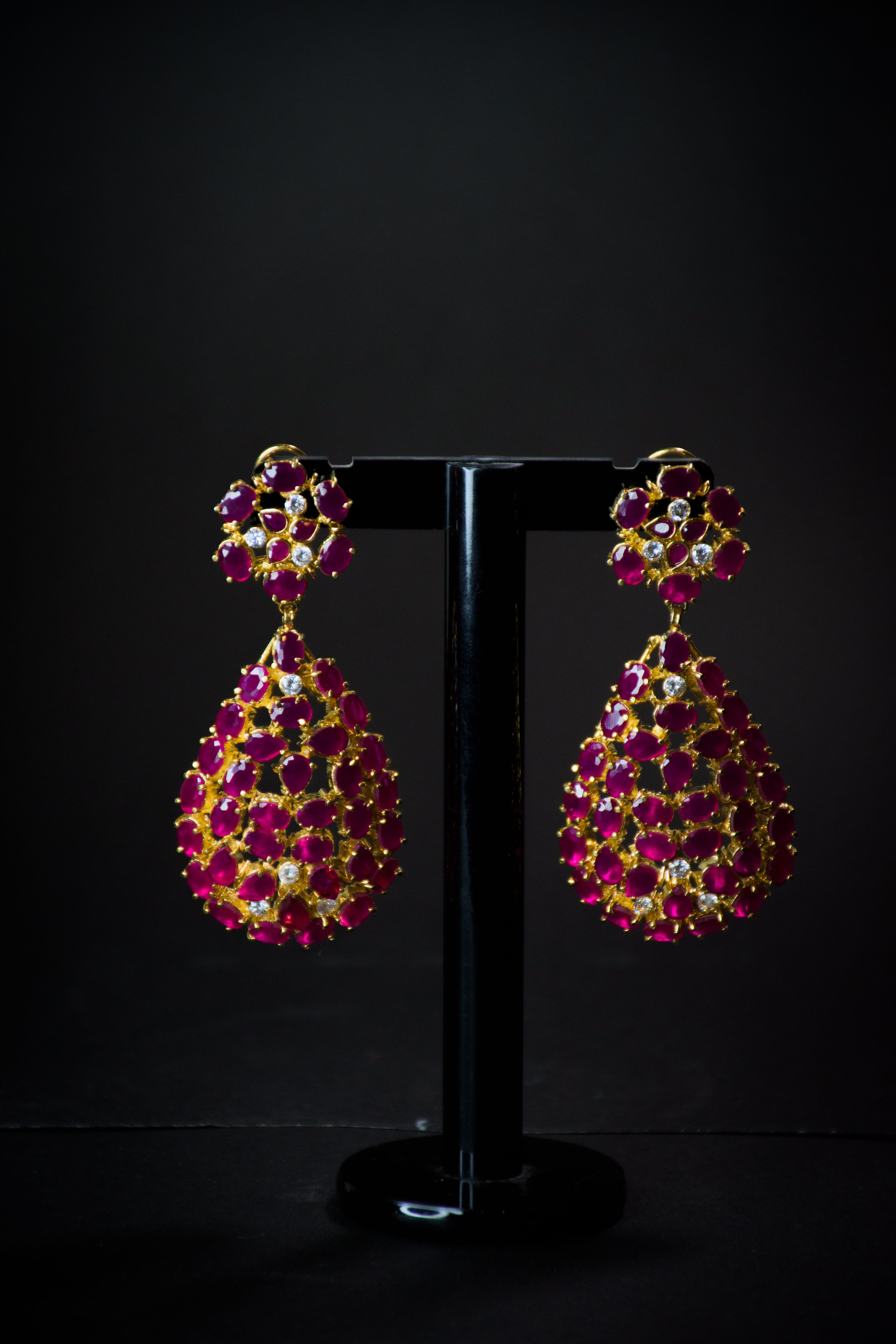 Heated Rubies Earrings